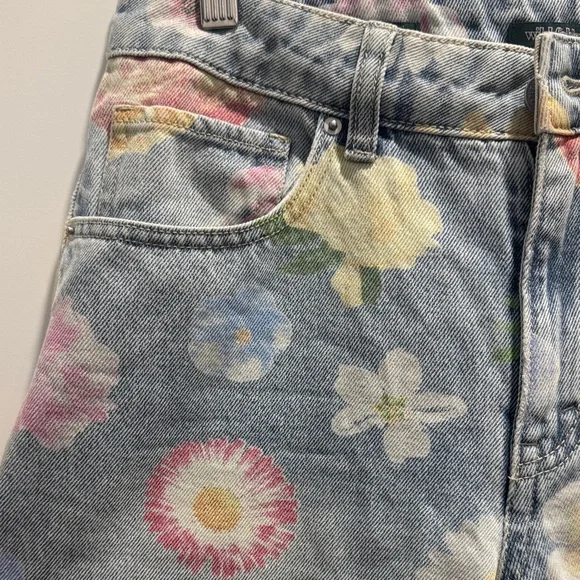 Wild Fable High-Rise Jeans with Floral Design - Picture 4 of 6